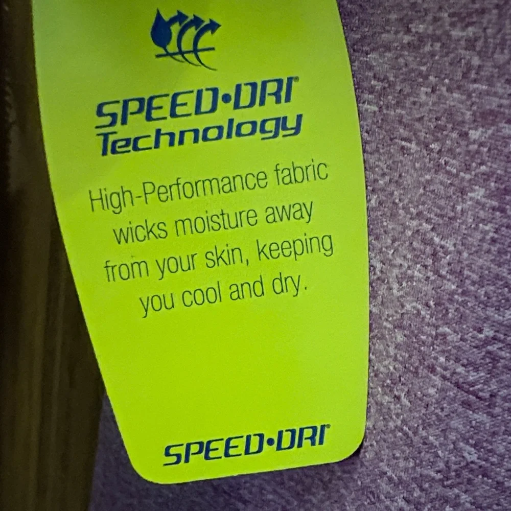 Heathered Purple Ruched Back Speed Dri Top - Picture 6 of 6